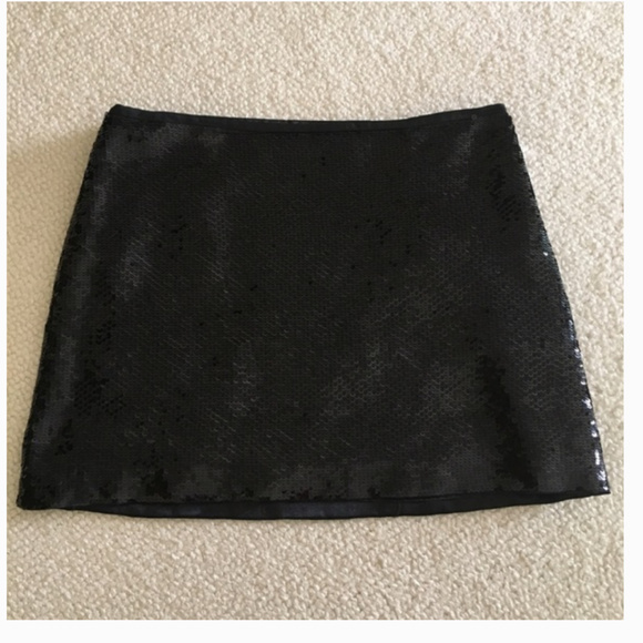 Flawless Theory Black Sequin Mini Skirt $295 - Picture 5 of 8